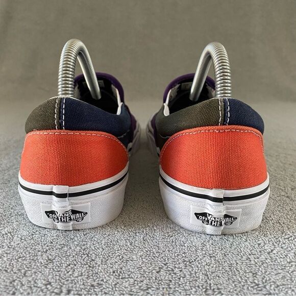 Vans Womens 9.5 Classic Slip On Sneaker Shoes Color Block Purple Black Blue - Picture 4 of 8